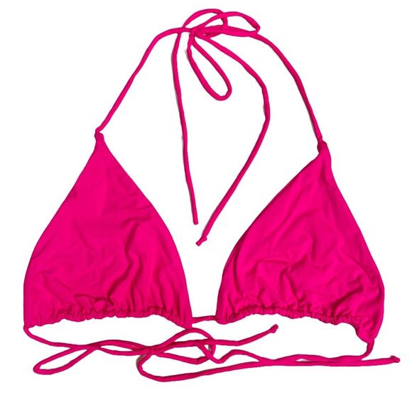 Good American Neon Pink Tiny Ties Bikini Set - Size 7 / 4x / 22 - 24 - Picture 3 of 11
